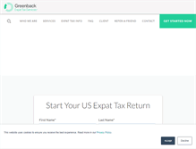 Tablet Screenshot of greenbacktaxservices.com